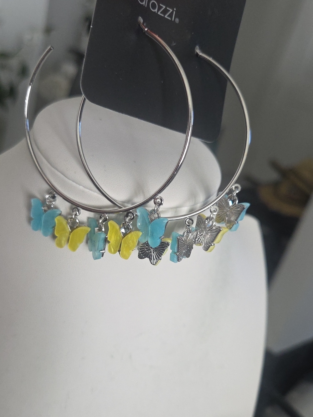 Paparazzi Bemusing Butterflies Blue Earrings NWT